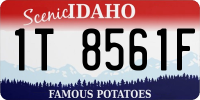 ID license plate 1T8561F