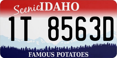 ID license plate 1T8563D