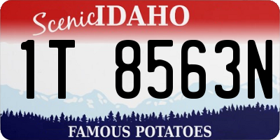 ID license plate 1T8563N