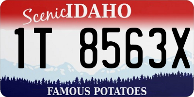 ID license plate 1T8563X