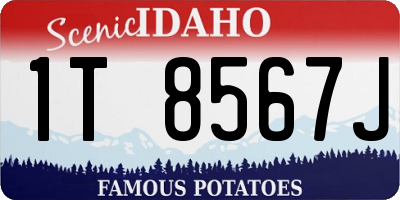 ID license plate 1T8567J