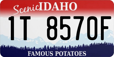 ID license plate 1T8570F