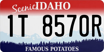 ID license plate 1T8570R