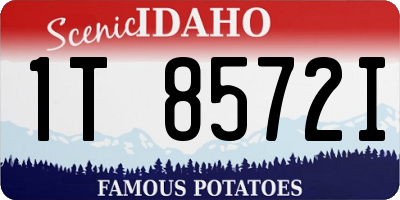 ID license plate 1T8572I