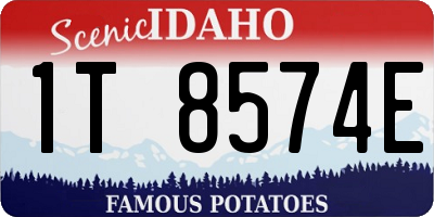 ID license plate 1T8574E