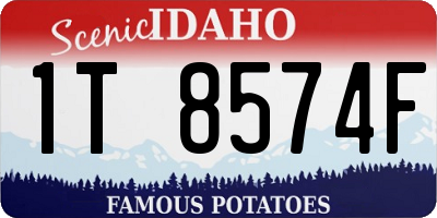 ID license plate 1T8574F