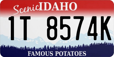 ID license plate 1T8574K