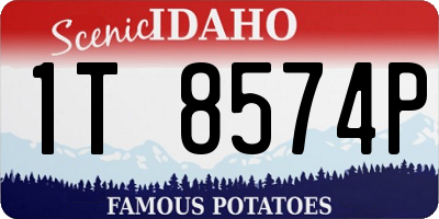 ID license plate 1T8574P