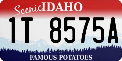 ID license plate 1T8575A