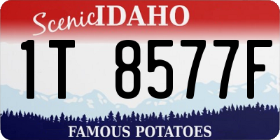 ID license plate 1T8577F