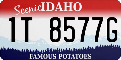 ID license plate 1T8577G