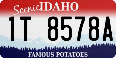 ID license plate 1T8578A
