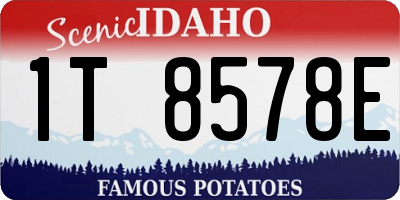 ID license plate 1T8578E