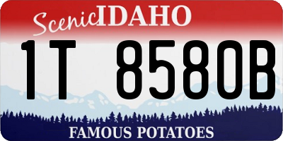 ID license plate 1T8580B