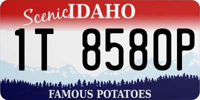 ID license plate 1T8580P