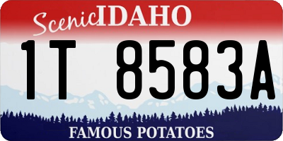 ID license plate 1T8583A