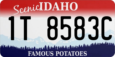 ID license plate 1T8583C