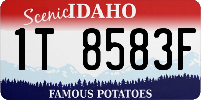 ID license plate 1T8583F