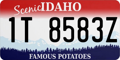 ID license plate 1T8583Z