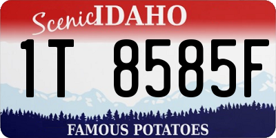 ID license plate 1T8585F