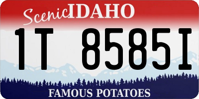 ID license plate 1T8585I