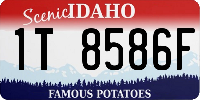 ID license plate 1T8586F