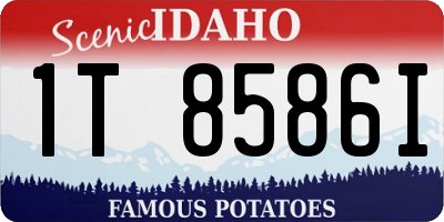 ID license plate 1T8586I