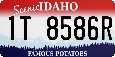 ID license plate 1T8586R