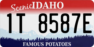 ID license plate 1T8587E