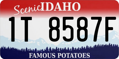 ID license plate 1T8587F