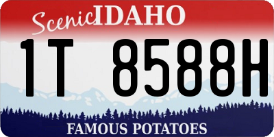 ID license plate 1T8588H
