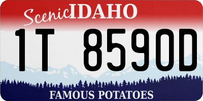ID license plate 1T8590D