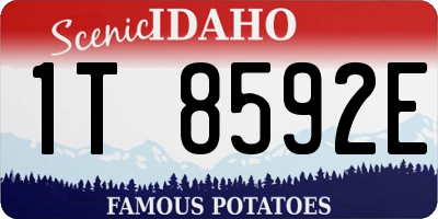 ID license plate 1T8592E