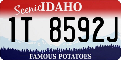 ID license plate 1T8592J