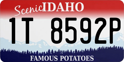 ID license plate 1T8592P