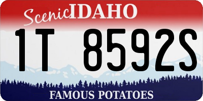 ID license plate 1T8592S