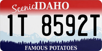 ID license plate 1T8592T