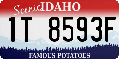 ID license plate 1T8593F