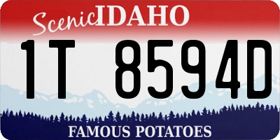 ID license plate 1T8594D