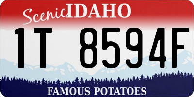 ID license plate 1T8594F