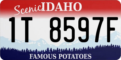 ID license plate 1T8597F