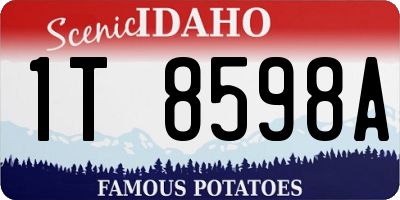ID license plate 1T8598A