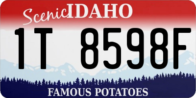 ID license plate 1T8598F