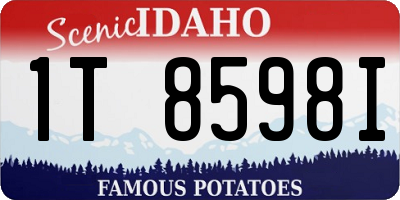 ID license plate 1T8598I