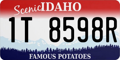 ID license plate 1T8598R