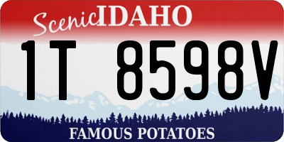 ID license plate 1T8598V