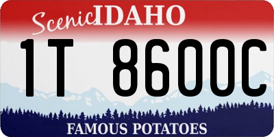 ID license plate 1T8600C