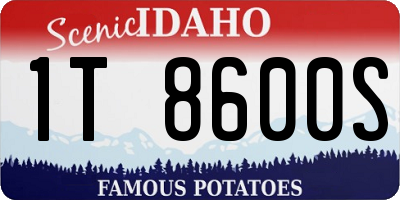 ID license plate 1T8600S