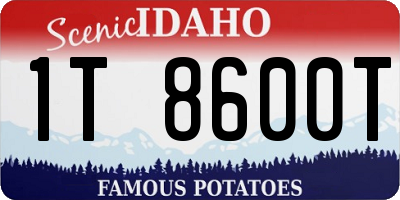 ID license plate 1T8600T