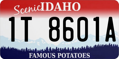 ID license plate 1T8601A